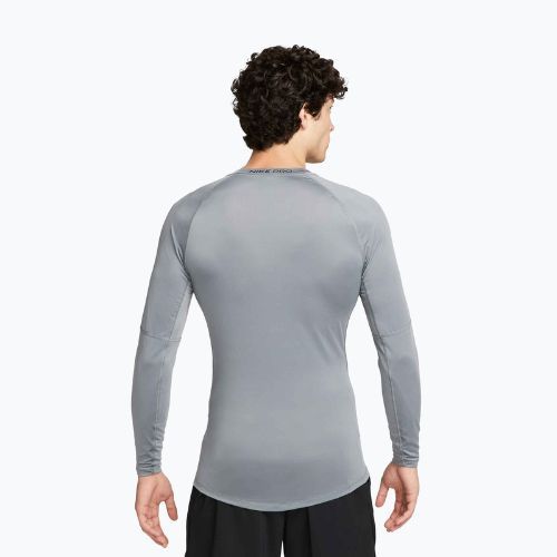 Мъжка блуза с дълъг ръкав за тренировка Nike Pro Dri-Fit Tight Fitness smoke grey/black