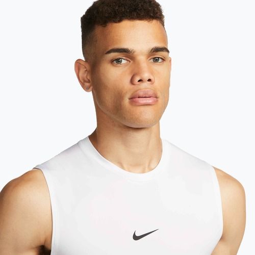 Мъжка тениска Nike Pro Dri-Fit Tight Sleeveless Fitness white/black