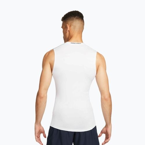 Мъжка тениска Nike Pro Dri-Fit Tight Sleeveless Fitness white/black