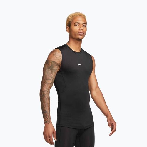 Мъжка тениска Nike Pro Dri-Fit Tight Sleeveless Fitness black/white