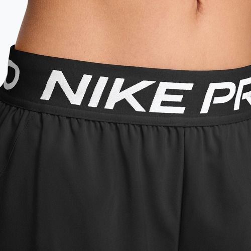 Дамски шорти за тренировки Nike Pro Dri-Fit Mid-Rise Brief-Lined 3“ black/white
