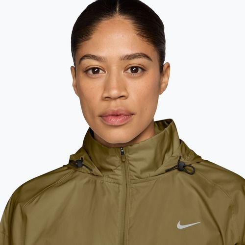 Дамско яке за бягане Nike Tempo Repel olive flak