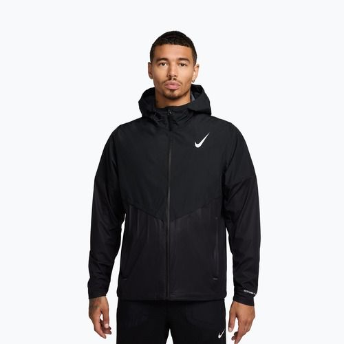 Мъжко яке за бягане Nike AeroSwift Storm-Fit Aerogami черно/summit white