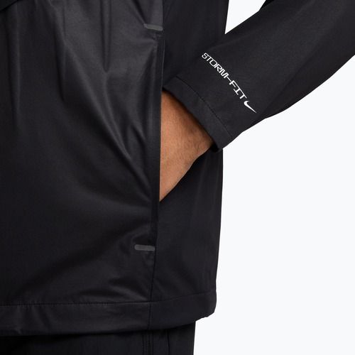 Мъжко яке за бягане Nike AeroSwift Storm-Fit Aerogami черно/summit white