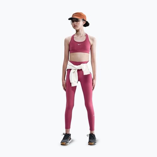 Детски клин Nike One Dri-Fit High-Waisted sweet beet/white