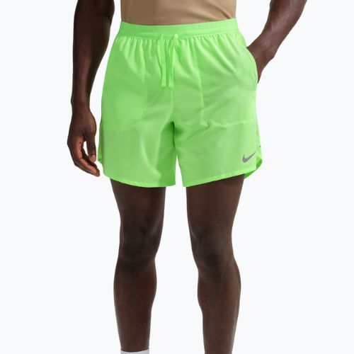 Мъжки шорти за бягане Nike Stride Dri-Fit Brief-Lined 7" lime blast