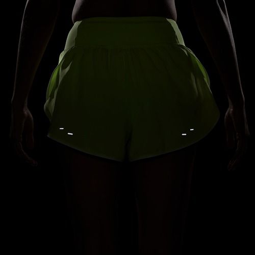 Дамски шорти за бягане Nike Tempo Swoosh Dri-Fit Mid-Rise Brief-Lined light lemon twist/white
