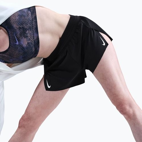 Дамски шорти за бягане Nike AeroSwift Dri-Fit ADV Mid-Rise 3" black/white