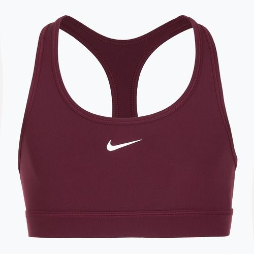Детски спортен сутиен Nike Swoosh bordeaux/white