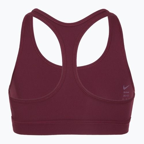 Детски спортен сутиен Nike Swoosh bordeaux/white