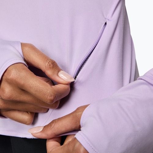 Дамска блуза с дълъг ръкав за бягане Nike Swift Dri-Fit UV 1/4-Zip violet mist