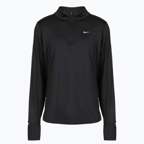 Дамска блуза с дълъг ръкав за бягане Nike Swift Dri-FIT UV 1/4-Zip Plus Size black