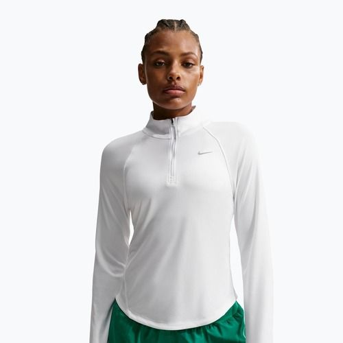 Дамска блуза с дълъг ръкав за бягане Nike Tempo Swoosh Run Dri-Fit 1/4-Zip white/black