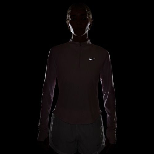 Дамски суитшърт за бягане Nike Tempo Swoosh Run Dri-Fit 1/4-Zip pink foam/white