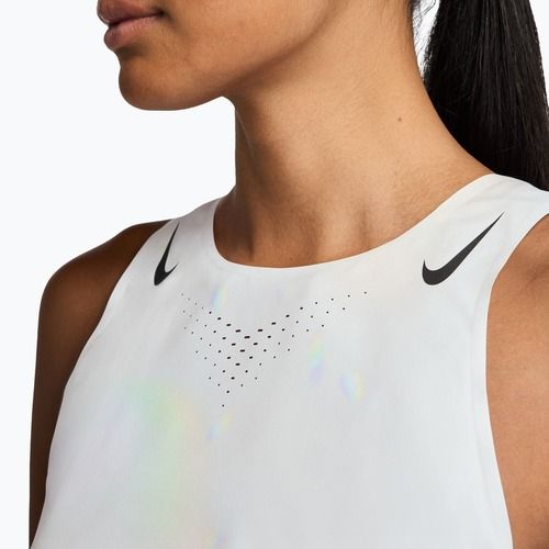 Дамска тениска за бягане Nike AeroSwift Dri-Fit ADV Cropped Tank Top off white/black