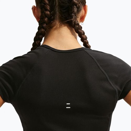 Дамска тениска за бягане Nike Swoosh Run Dri-Fit black/white/white