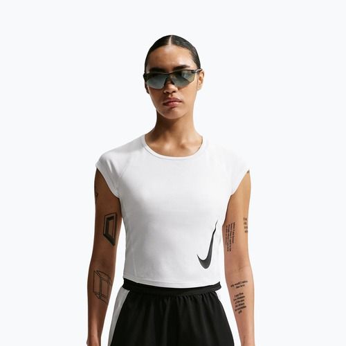 Дамска тениска за бягане Nike Swoosh Run Dri-Fit white/photon dust/black