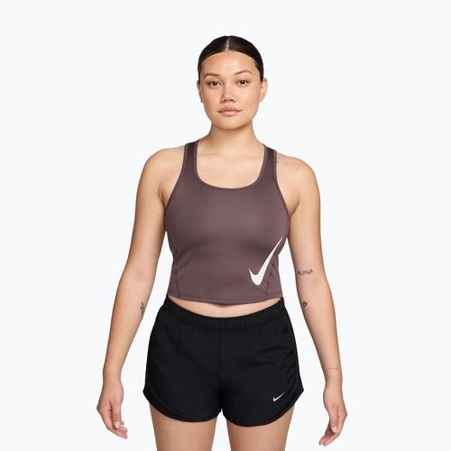 Дамска тениска за бягане Nike Swoosh Run Dri-Fit tattoo/black/white