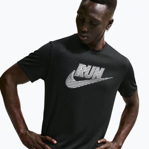 Мъжка тениска за бягане Nike Miler Dri-Fit UV black/white