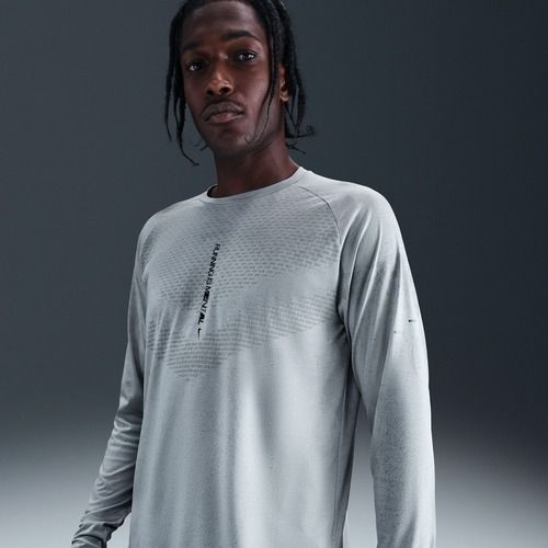 Мъжка блуза с дълъг ръкав за бягане Nike Stride Dri-Fit ADV light smoke grey