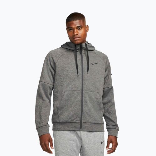 Мъжки суитшърт за тренировка Nike Therma Fit Full-Zip charcoal heathr/dark smoke grey/black
