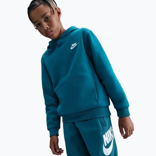 Детски суитшърт Nike Sportswear Club Fleece green abyss/white