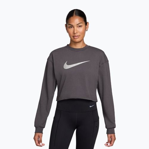 Дамски суитшърт за тренировка Nike Pro Dri-Fit Crew Neck thunder grey/metallic silver/white