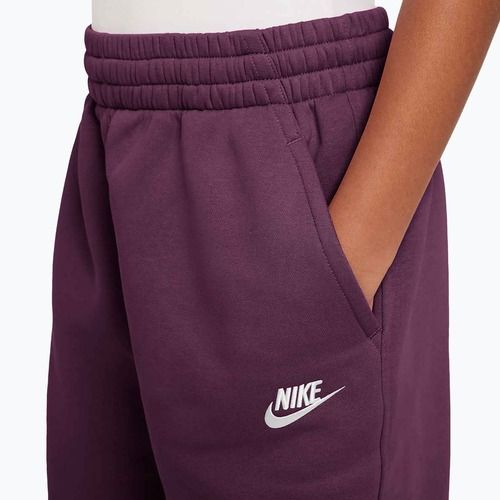 Детски панталони Nike Sportswear Club Fleece bordeaux/bordeaux/white