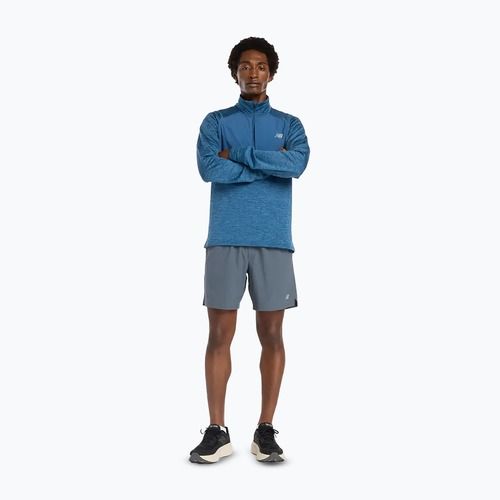 Мъжка блуза с дълъг ръкав за бягане New Balance Athletics Heat Grid 1/2 Zip dark shoreline