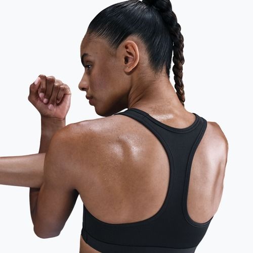 Спортен сутиен Nike Swoosh Medium Support black/white