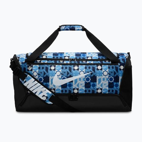 Чанта за тренировки Nike Brasilia 9.5 Aop 60 l university blue/black/white