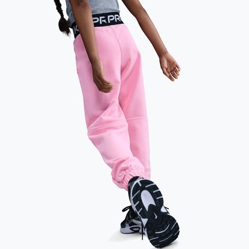 Детски панталони Nike Pro Fleece Dri-Fit med soft pink/med soft pink/black/white