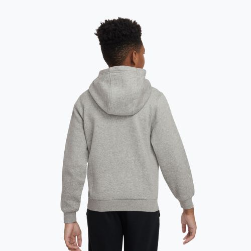 Детски суитшърт Nike Club Fleece Hoodie dark grey heather/white