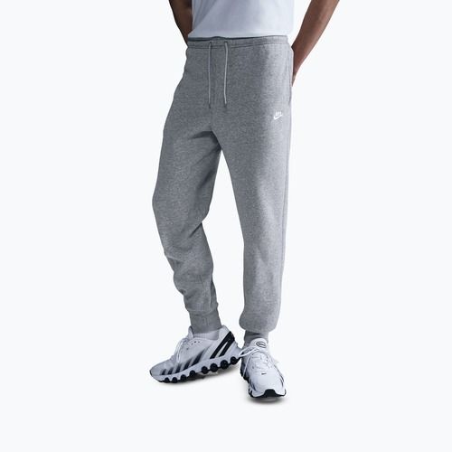 Мъжки панталони Nike Club Jogger dark grey heather/light smoke grey/white