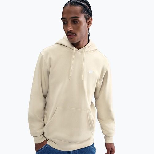 Мъжки суитшърт Nike Club Pullover Hoodie light khaki/light khaki/white