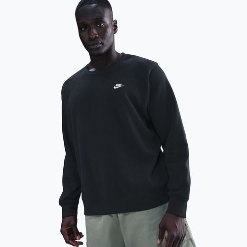 Мъжки суитшърт Nike Club Fleece Crew black/white