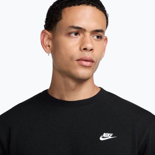 Мъжки суитшърт Nike Club French Terry Crew black/white