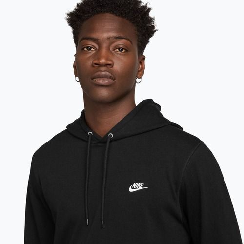 Мъжки суитшърт Nike Sportswear Club Knit Pullover Hoodie black/black/white