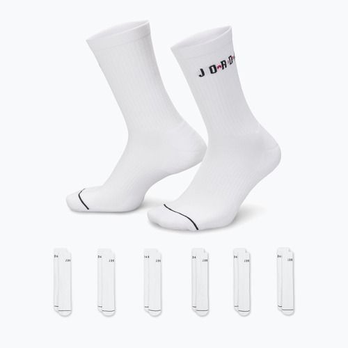 Чорапи Nike Jordan Everyday Crew 6 чифта white/gym red/black