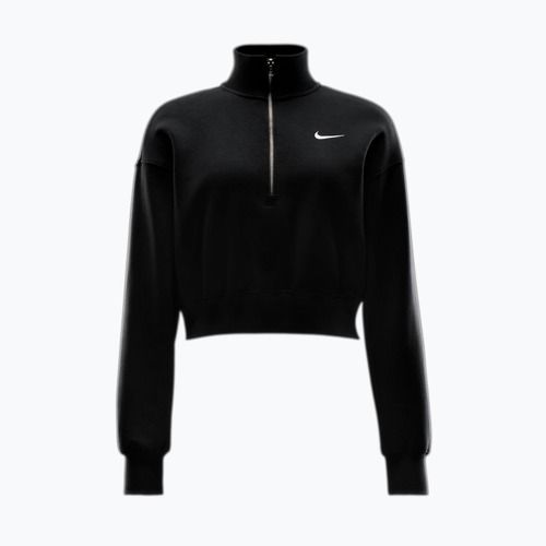 Дамски суитшърт Nike Sportswear Phoenix Fleece 1/2 Zip Cropped black/sail