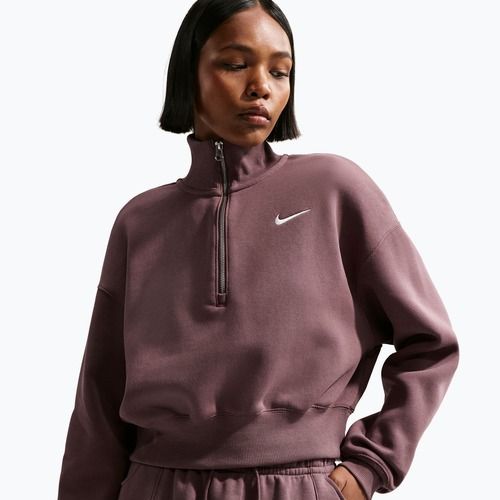 Дамски суитшърт Nike Sportswear Phoenix Fleece 1/2 Zip Cropped tattoo/sail