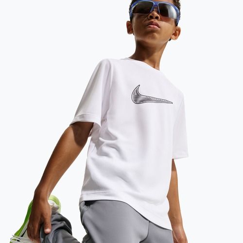 Детска тениска Nike Multi Dri-Fit white/black