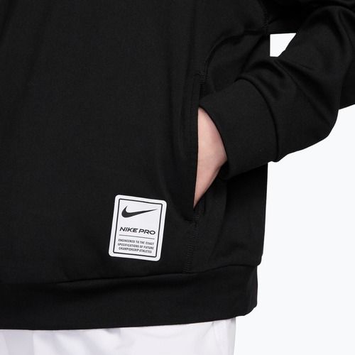 Детски суитшърт Nike Pro Dri-Fit Pullover Hoodie black/white