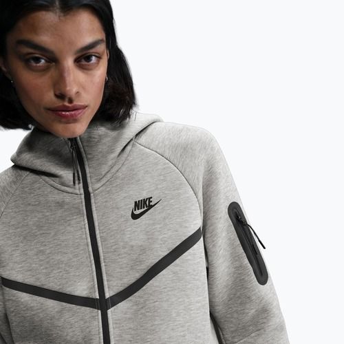 Дамски суитшърт Nike Sportswear Tech Fleece Windrunner dark grey melange/black