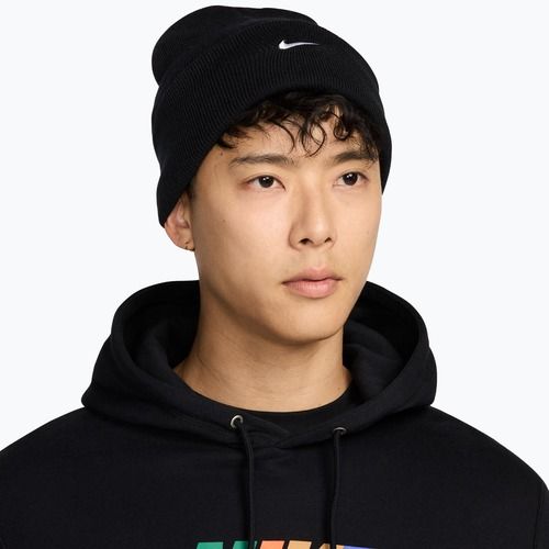Зимна шапка Nike Peak Swoosh Beanie black/white