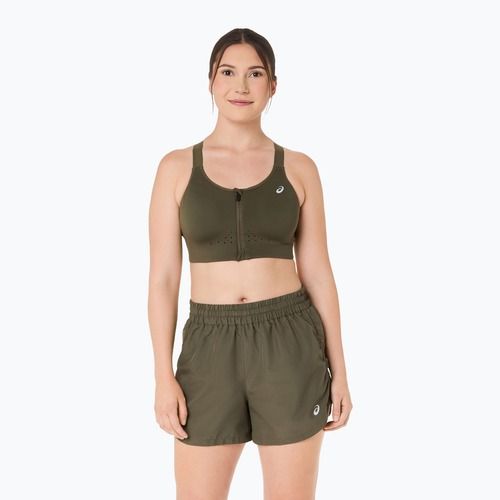 Спортен сутиен ASICS Road Combination Zip dark olive