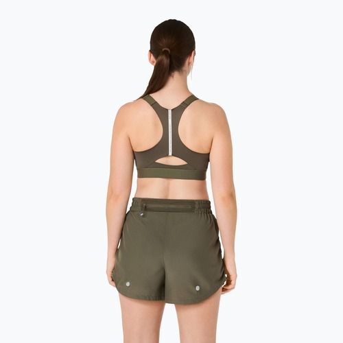 Спортен сутиен ASICS Road Combination Zip dark olive