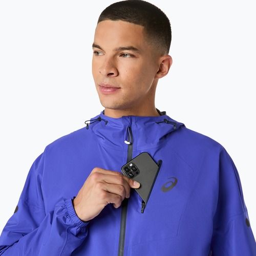 Мъжко яке за бягане ASICS Fujitrail Elite waterproof cobalt burst/midnight