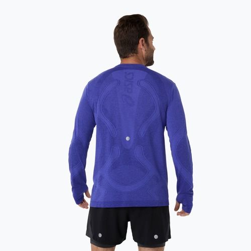 Мъжка блуза с дълъг ръкав за бягане ASICS Road Seamless LS cobalt burst/eggplant