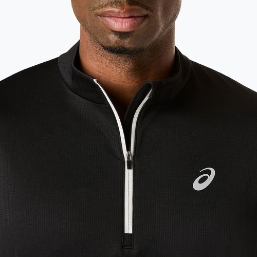 Мъжка блуза с дълъг ръкав за бягане Asics Icon LS 1/2 Zip performance black/cream
